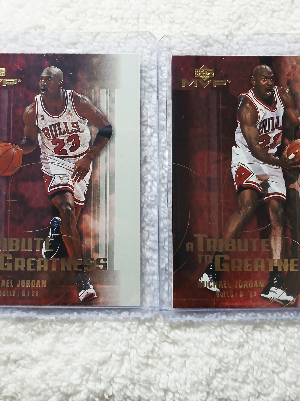 Chicago Bulls #23 Red Basketball Trading Card -"A TRIBUTE TO GREATNESS"